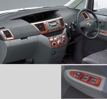Wood pitch panel [Chaki eye] (for center cluster) (for heater control) (for register) (for suitsuchibesu hurontodoa)