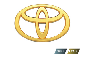 Gold emblem (for the Toyota symbol (front))
