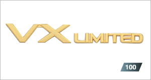Gold emblem (grademark (for rear) VX LITED)
