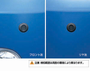 Corner sensor (rear left and right) (the front left)