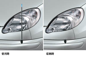 Fender lamp (electromotive remote control expansion and contraction system [front automatic/manual type])