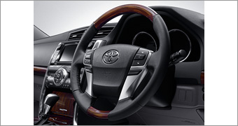 Wood pitch steering wheel