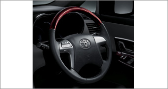 Wood pitch steering wheel (black Ã Chaki eye)