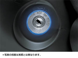 Ignition key illumination (blue)