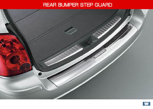 Rear bumper step guard