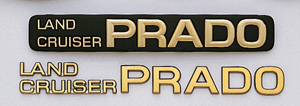 Gold emblem (car name logograph (for rear))