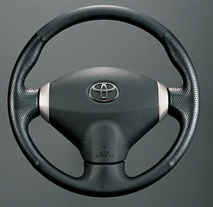 Leather volume steering wheel (black)