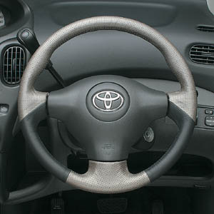 Leather volume steering wheel (silver)