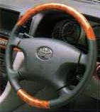 Wood pitch steering wheel