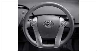 Leather volume steering wheel